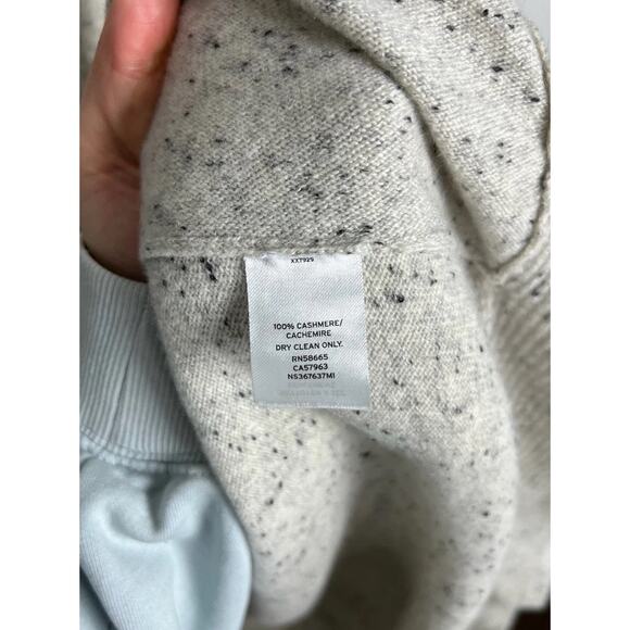 Nordstrom Signature 100% Cashmere Open Front Cardigan Sweater Beige Size Large - Picture 4 of 4